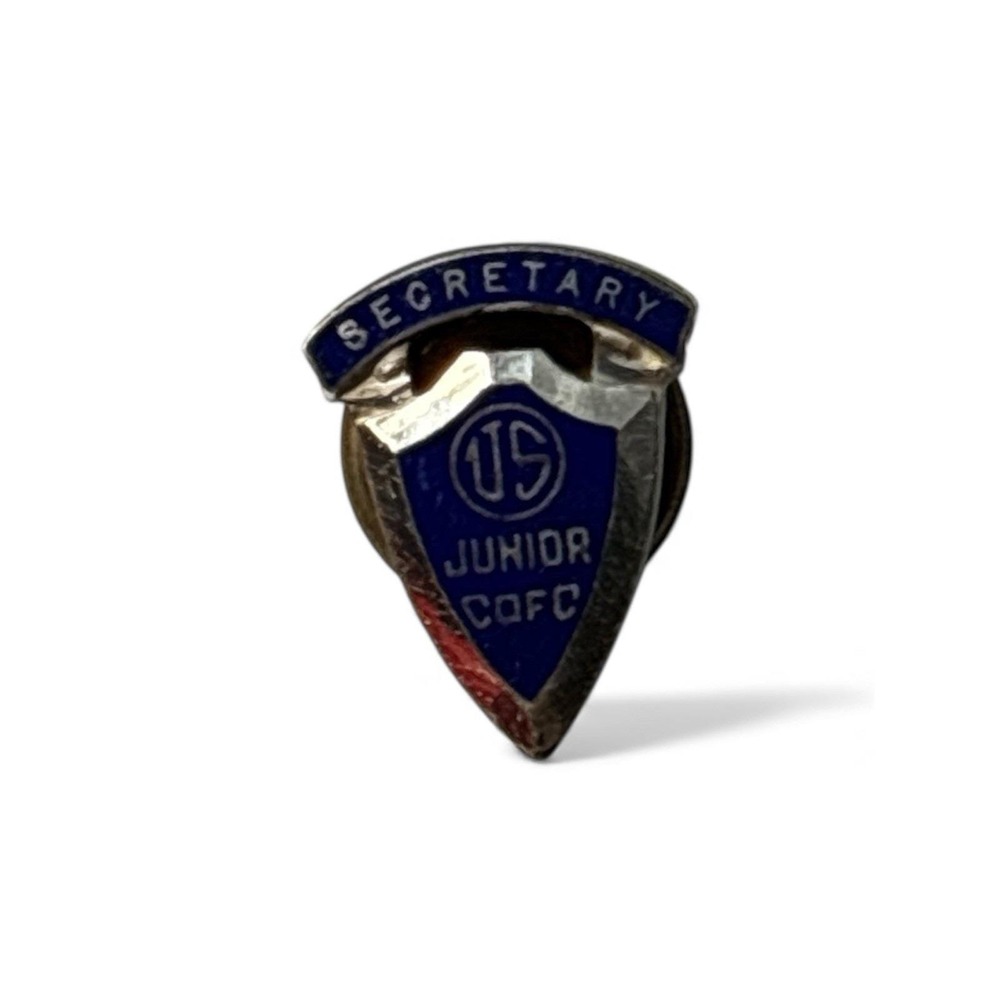 Vintage US Junior Secretary COFC Jaycees Screwback Lapel Badge Pin‎
